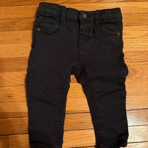Zara black skinny jeans - 6-9m